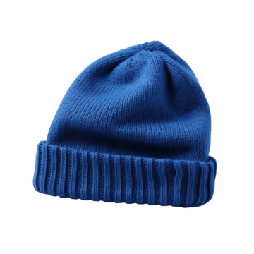 Blue Cable Beanie Front View